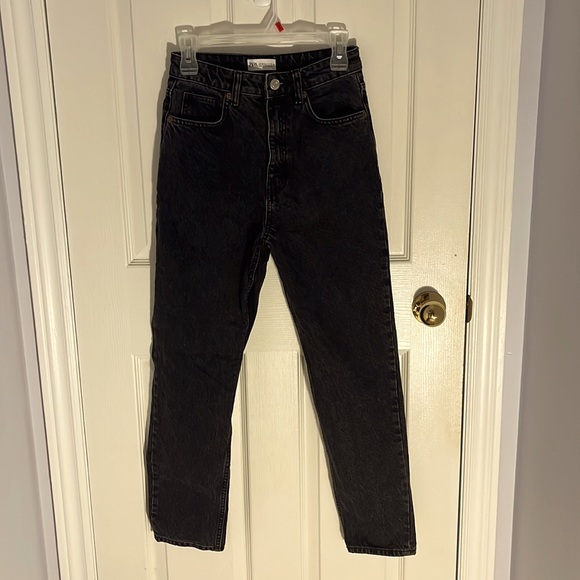 Zara Size 4 Black Mom Jeans - Picture 1 of 4